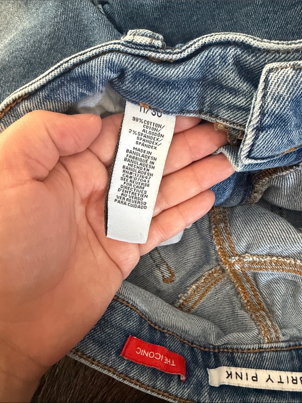 Celebrity Pink Light Blue Distressed Denim Shorts - Picture 3 of 5